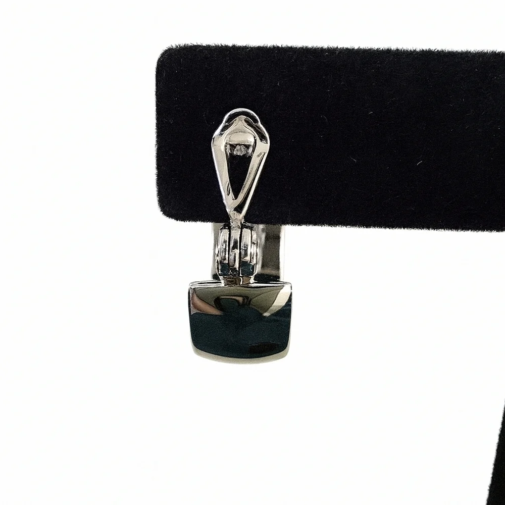 Vintage Monet Silver-Tone Hoop Earrings